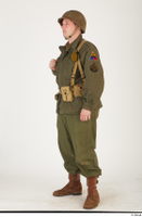  U.S.Army uniform World War II. - Technical Corporal - poses american soldier standing uniform whole body 0002.jpg